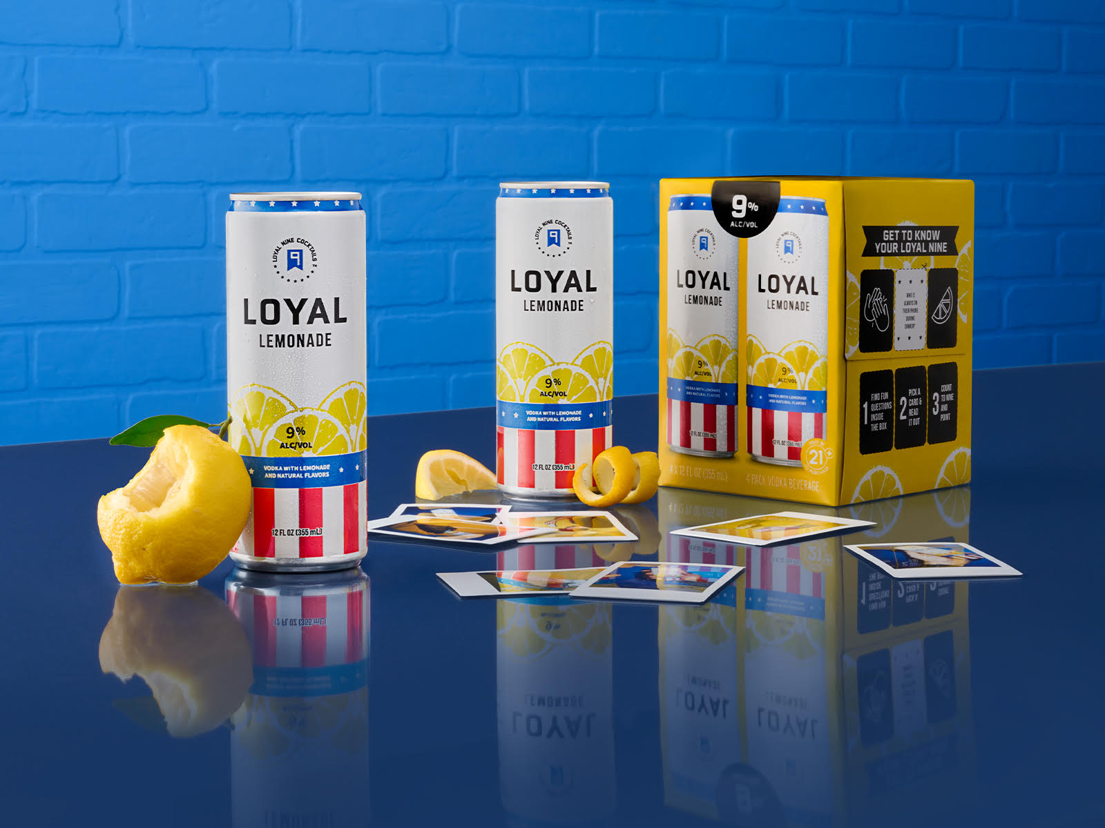 Loyal 9 Lemonade Can with 4 pack